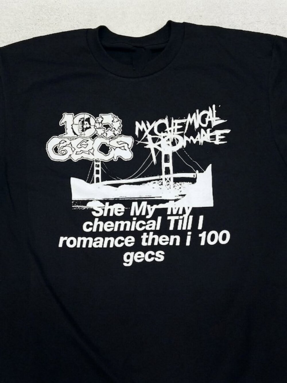 My Chemical Romance till I romance then I 100 gecs tee